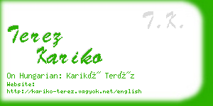 terez kariko business card